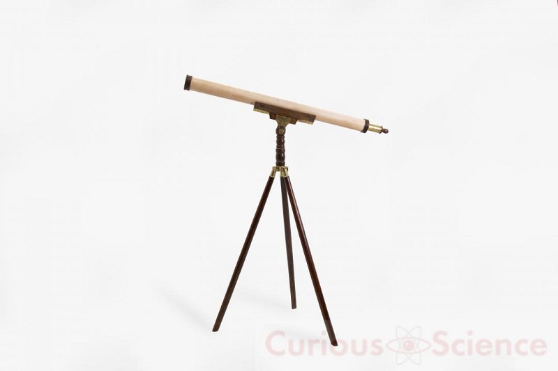 Telescope on wooden stand